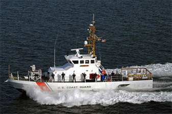 Raymarine radar, GPS and sonar on 87 Coast Guard Cutter